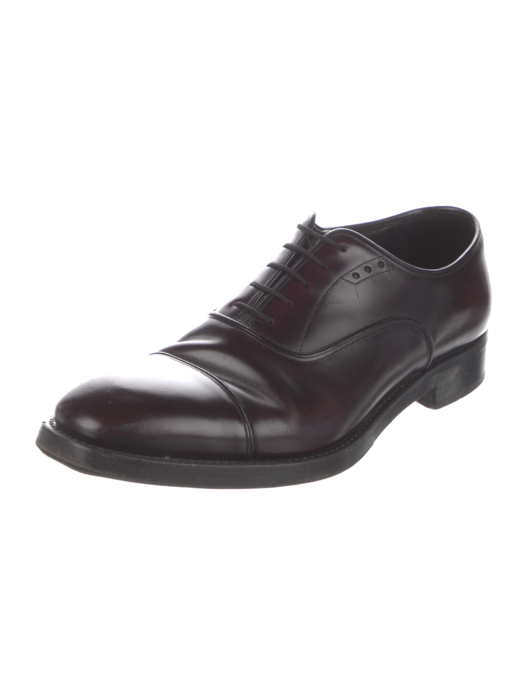 Prada Brown Leather Oxfords 8