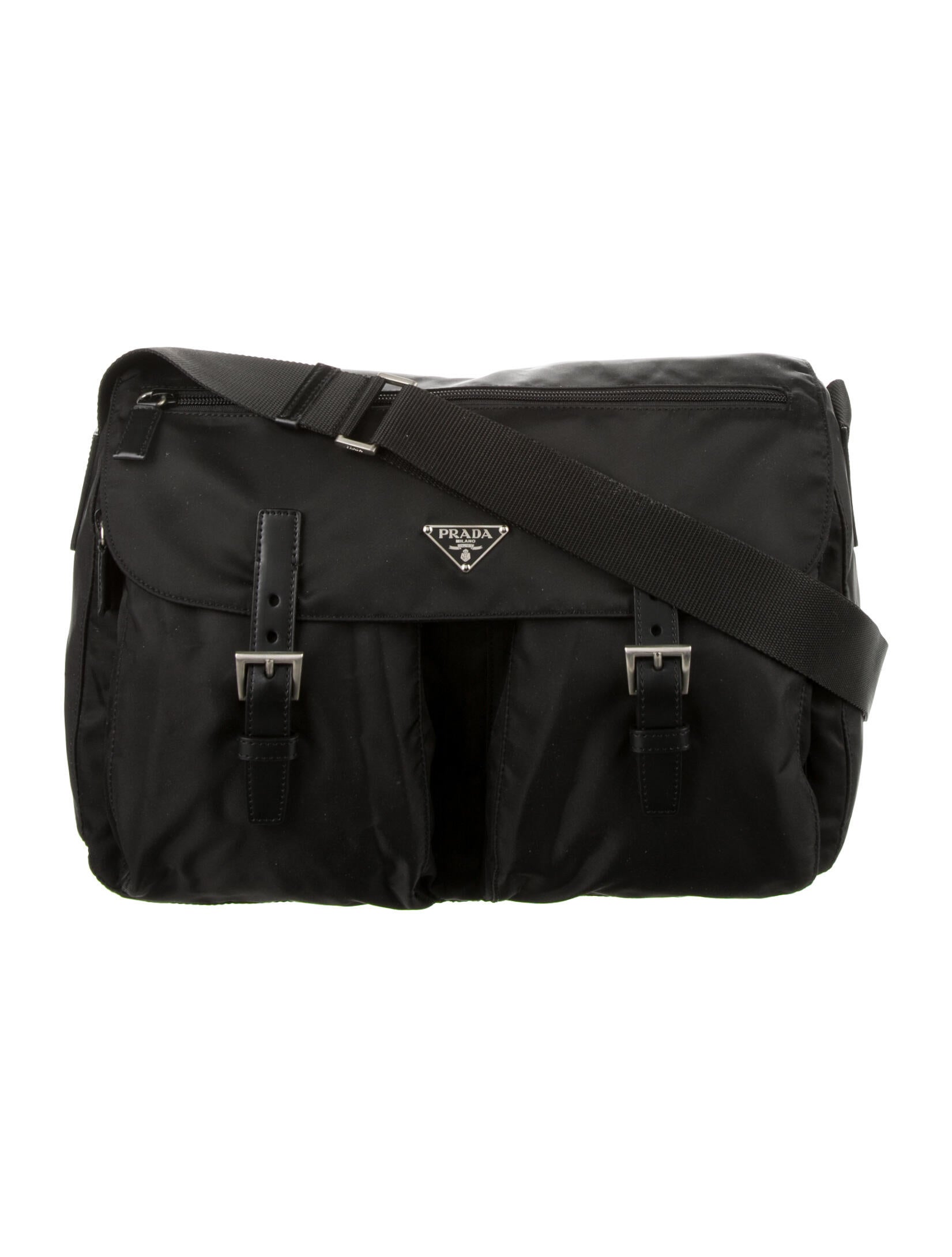 Prada Vela Messenger Bag Black Shoulder Bags, Handbags PRA743631 The RealReal