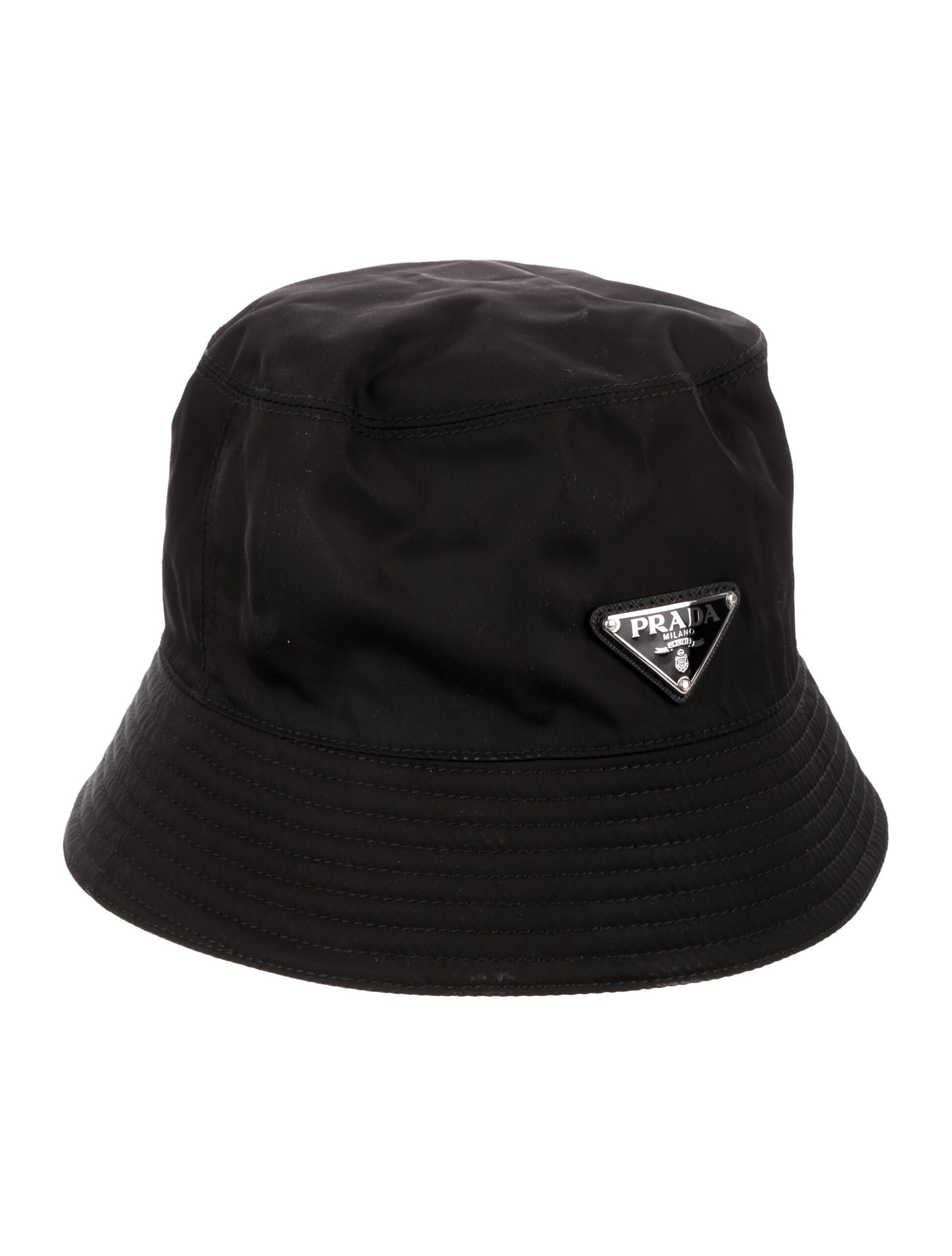 Prada Nylon Bucket Hat Black Hats, Accessories PRA745349 The RealReal