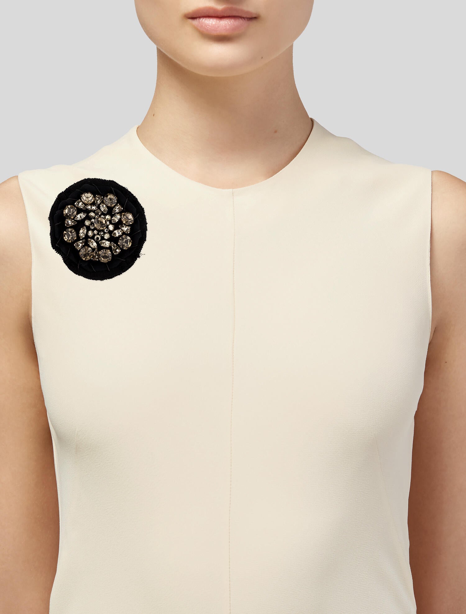 Prada Crystal Embellished Brooch