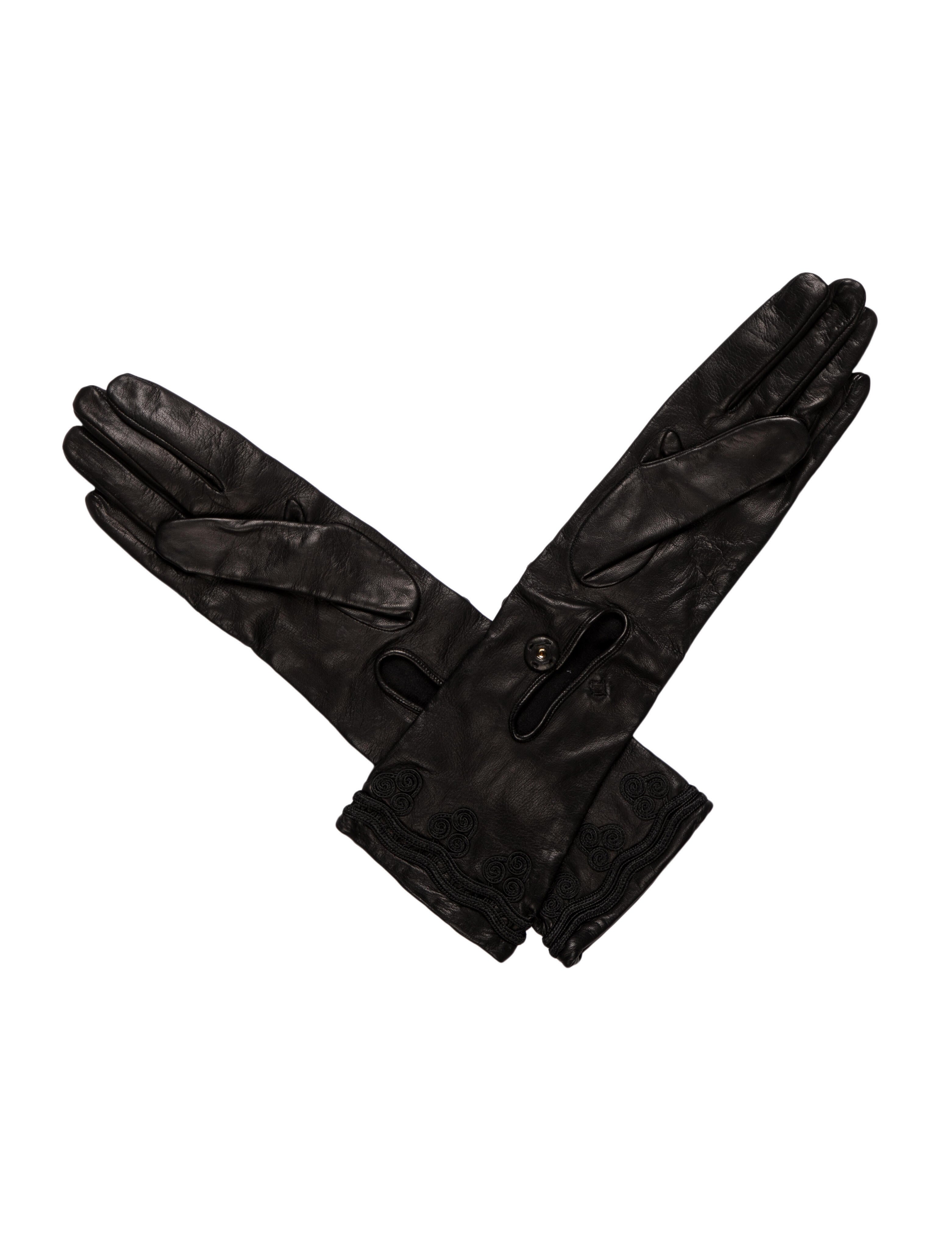 Prada Quilted Leather Gloves Black Gloves & Mittens, Accessories