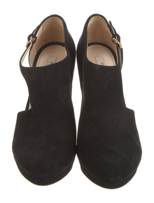 Prada Suede Cutout Accent Pumps