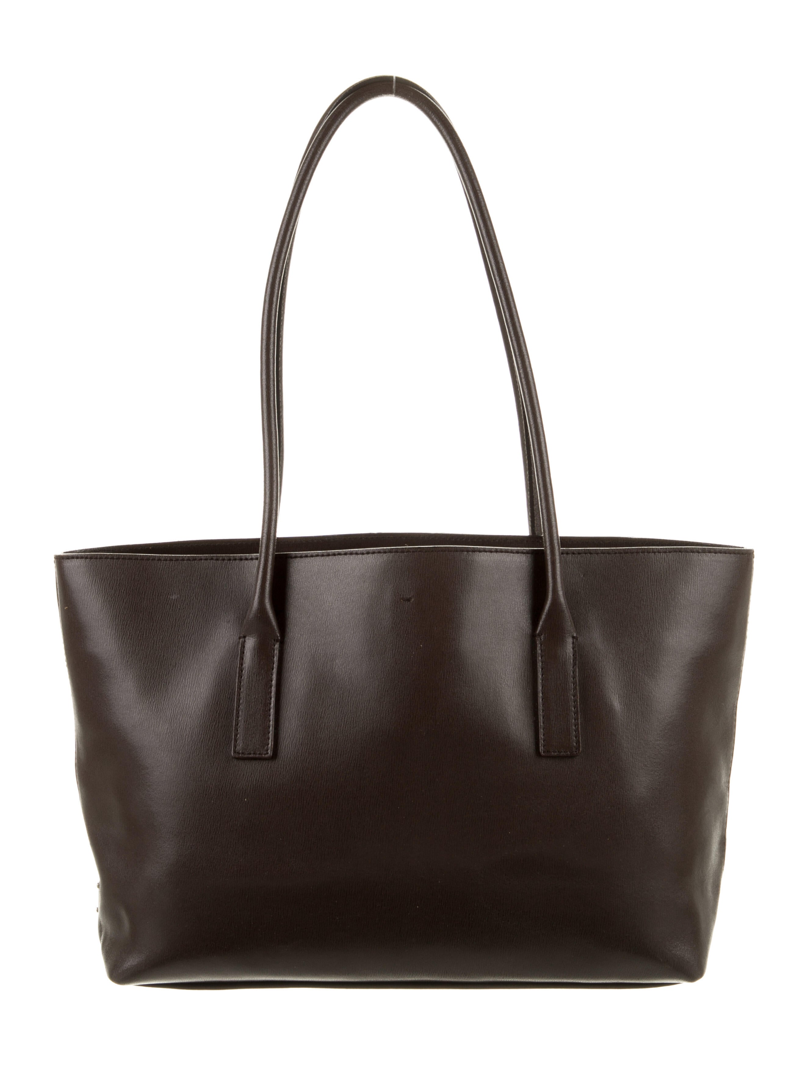 バッグ PRADA VITELLO CHIC LEATHER TOTE HAND BAG Prada Vitello Chic Small Tote - Brown Totes, Handbags