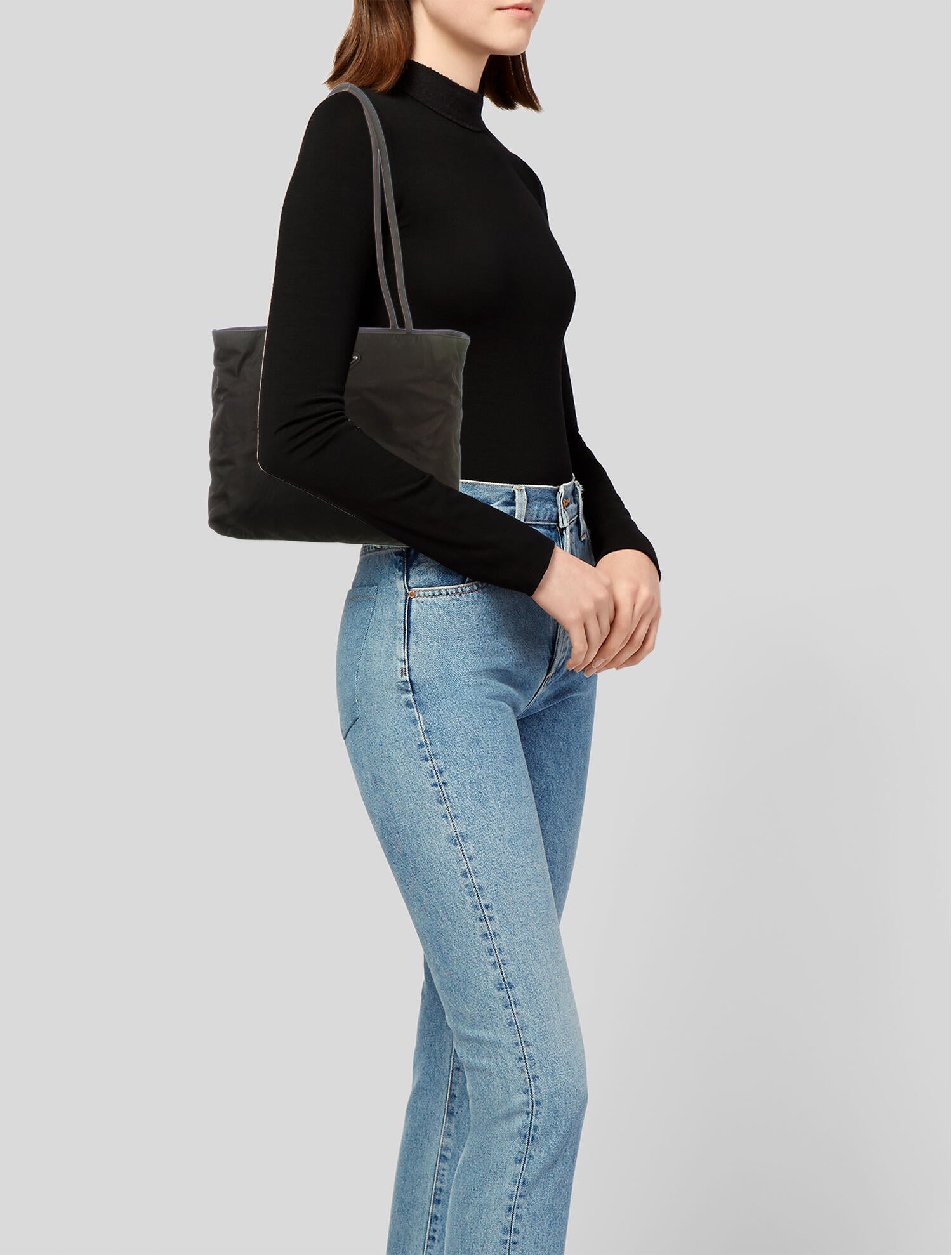 Prada Vintage Tessuto Shoulder Bag Brown Shoulder Bags, Handbags