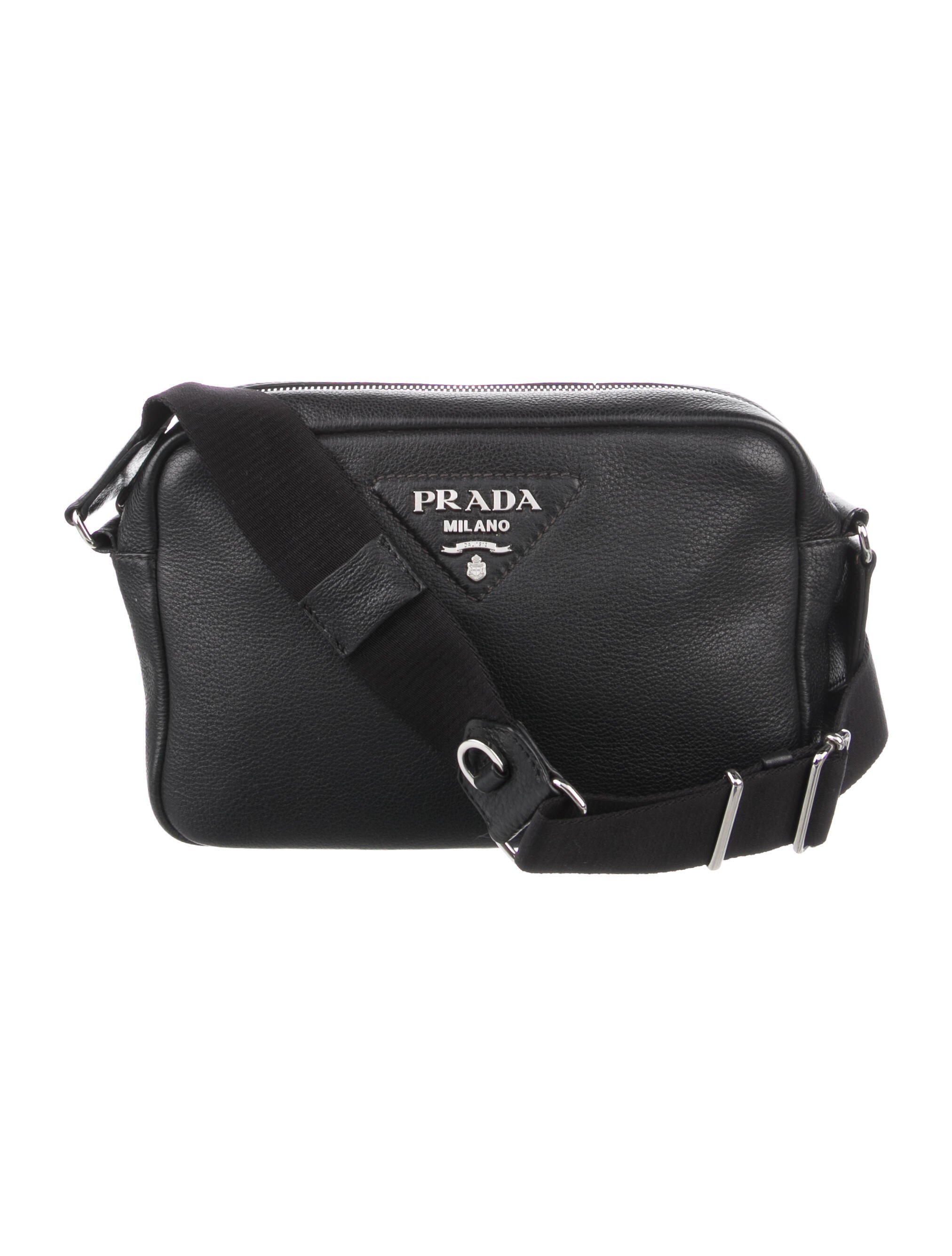 Prada Vitello Daino Crossbody Bag Black Crossbody Bags, Handbags PRA784730 The RealReal
