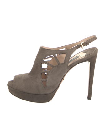 Prada Suede Slingback Sandals