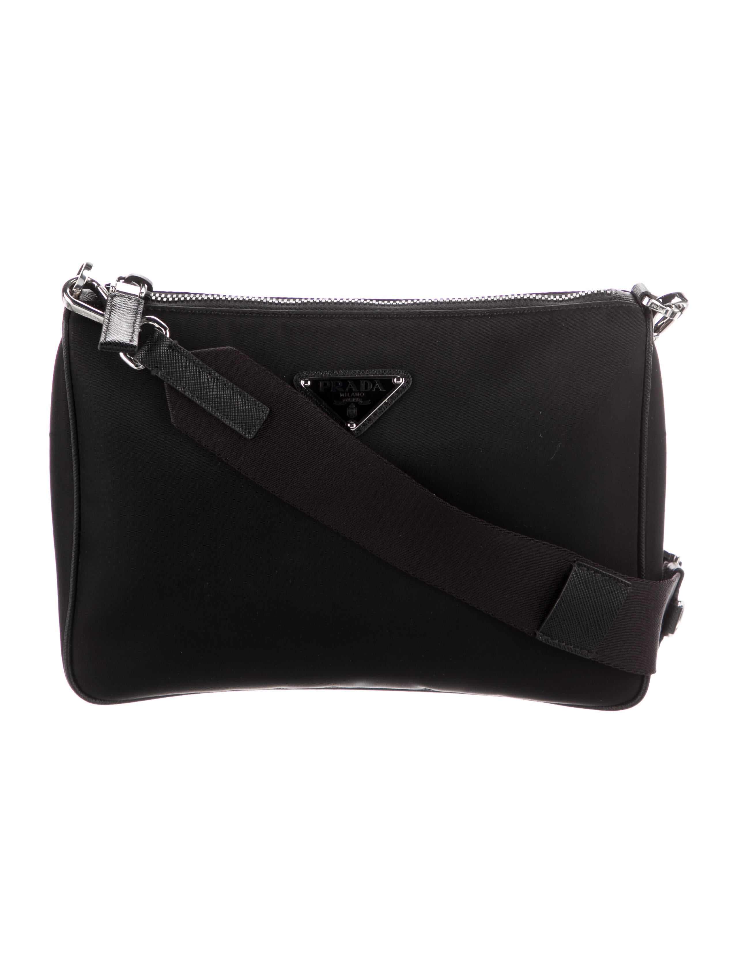 Prada ReNylon & Saffiano Messenger Bag Black Messenger Bags, Bags