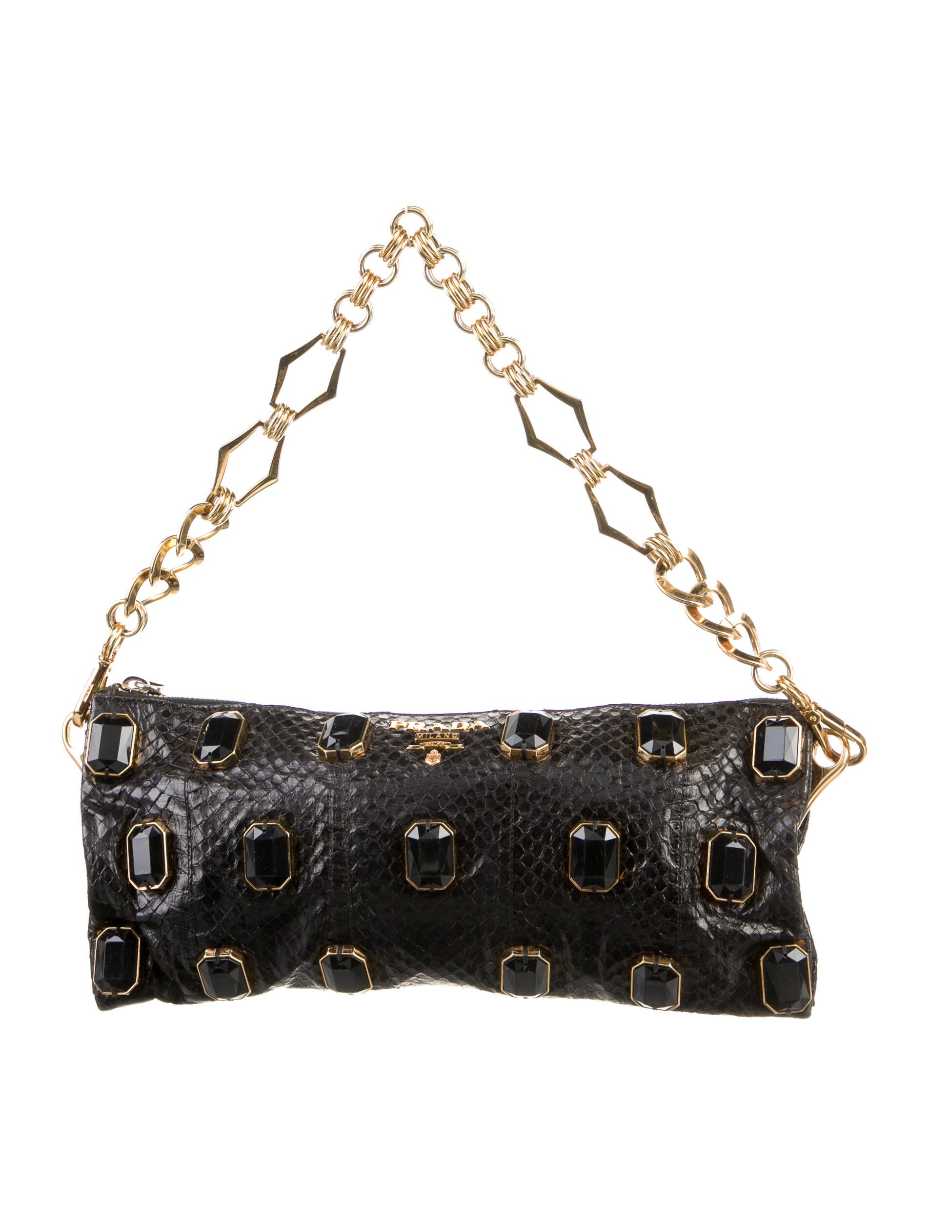 Prada Python Whips Pietre Shoulder Bag