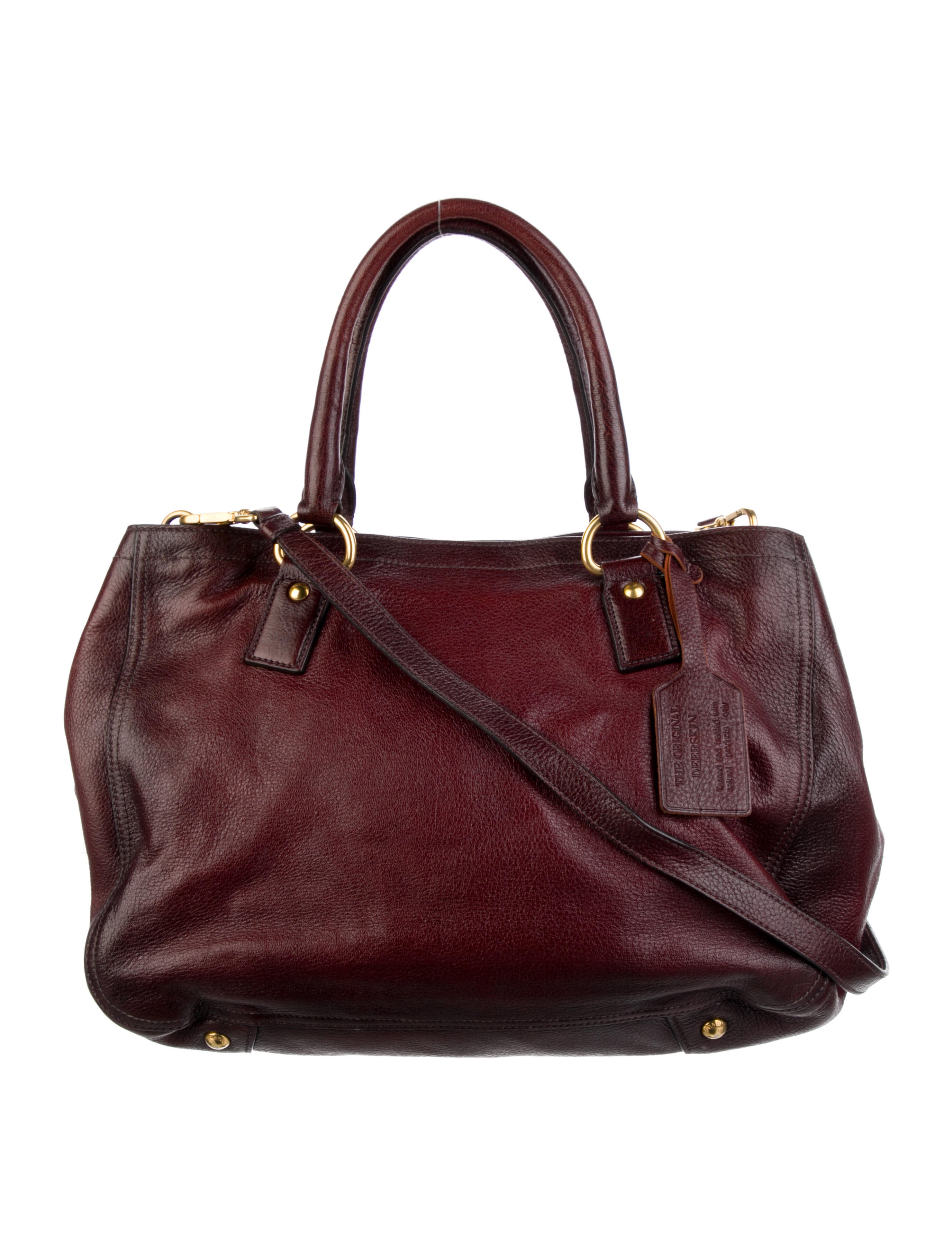 Prada Cervo Antik Tote - Burgundy Totes, Handbags - PRA794699