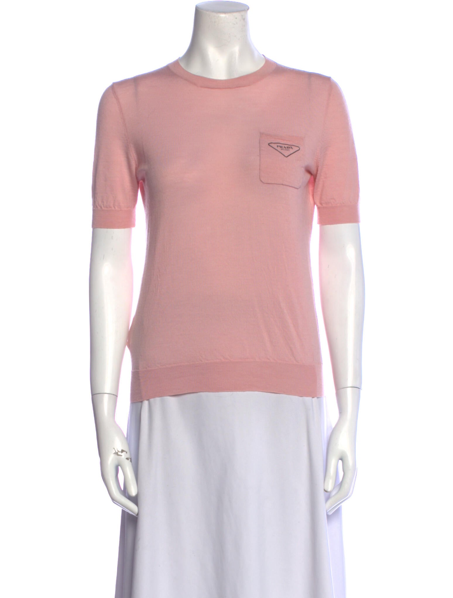 Prada Virgin Wool Scoop Neck Sweater