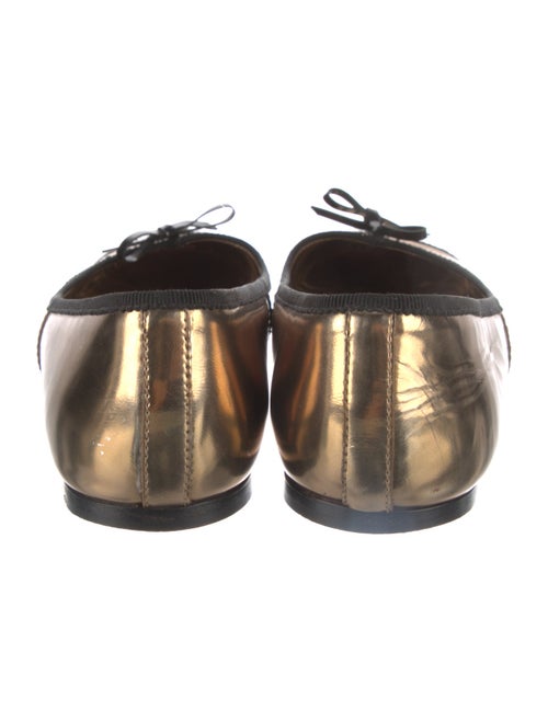 Prada Leather Bow Accents Ballet Flats