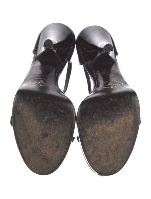 Prada Patent Leather T-Strap Sandals