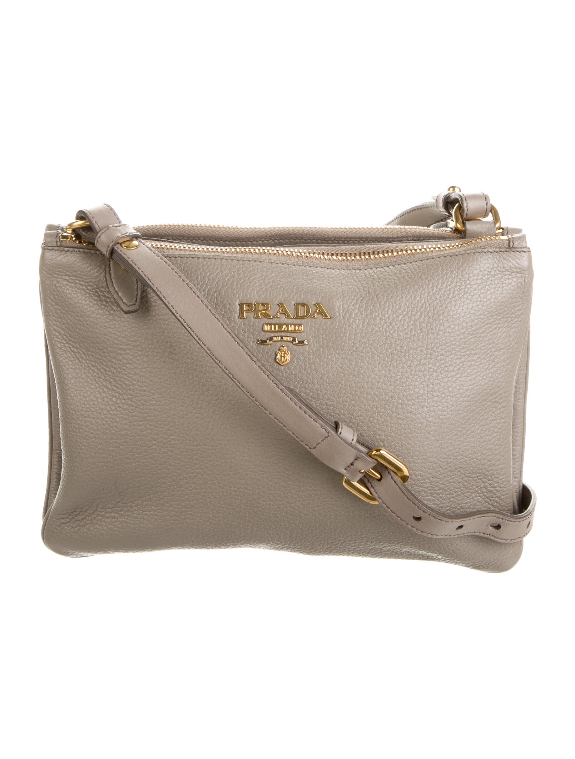 Prada Vela Nylon Crossbody Bag Grey Crossbody Bags, Handbags