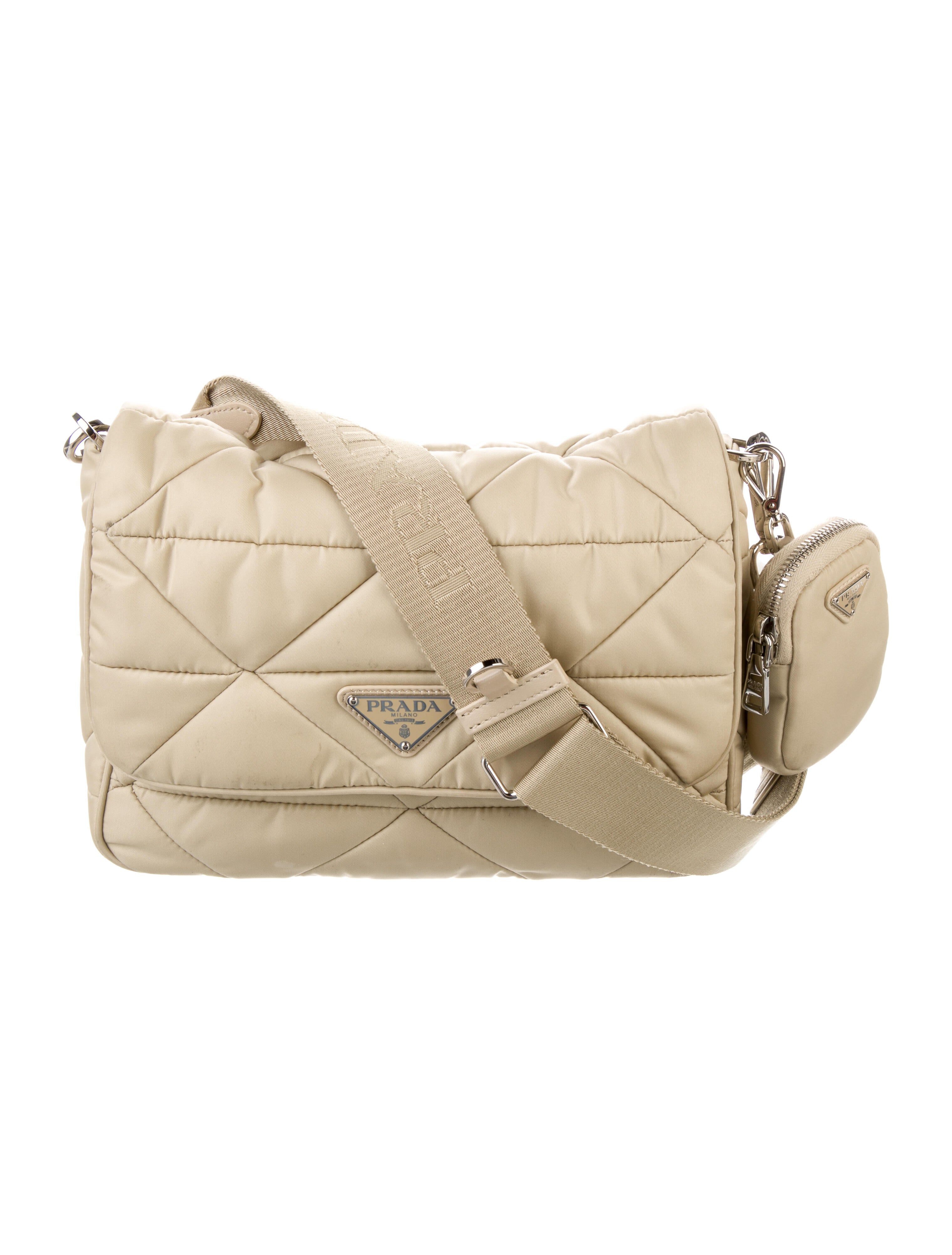 Prada ReNylon Padded Tessuto Shoulder Bag Neutrals Shoulder Bags