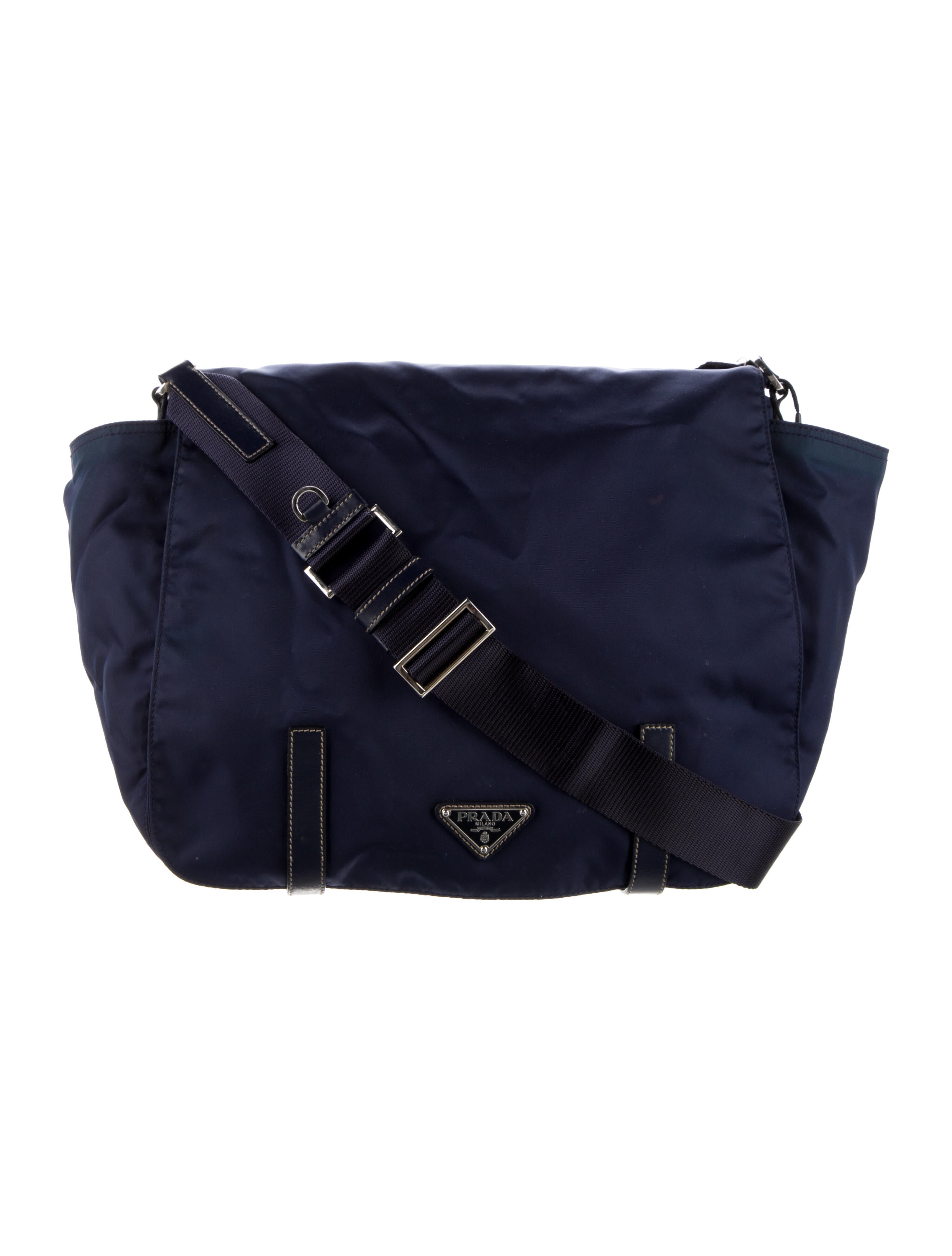 Prada Vintage Vela Flap Messenger Bag Blue Messenger Bags, Bags PRA817286 The RealReal