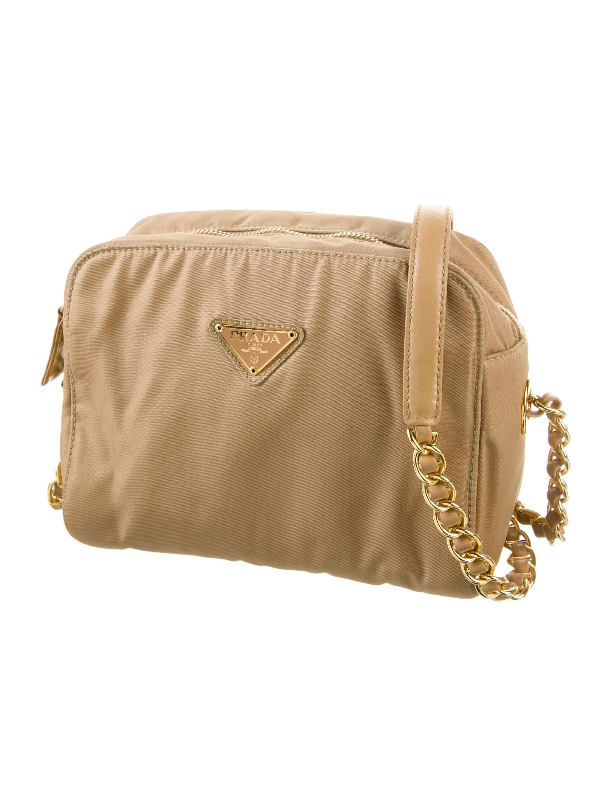 Prada Tessuto Crossbody Bag Neutrals Crossbody Bags, Handbags