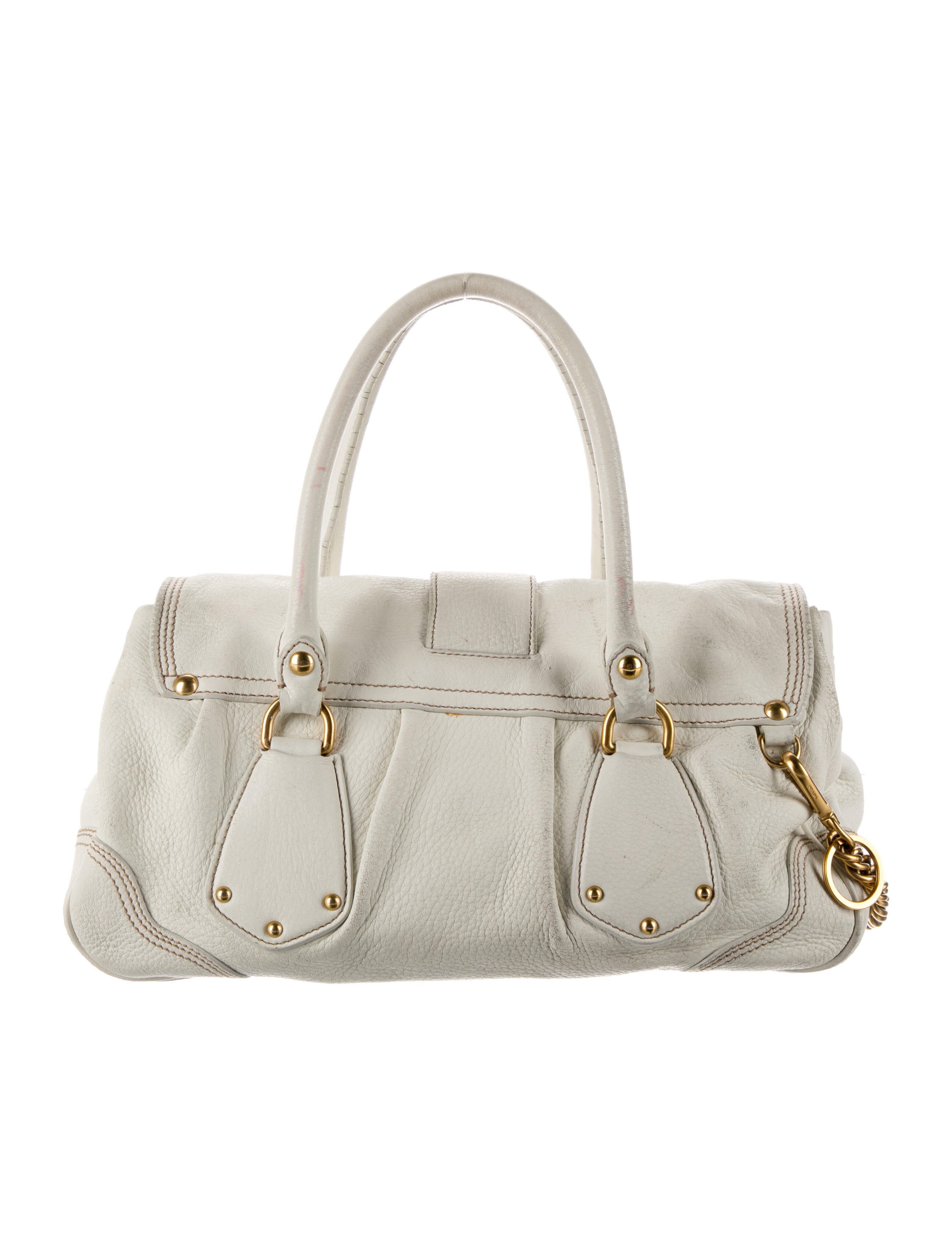 Prada Cervo Animalier Shoulder Bag - White Handle Bags, Handbags 