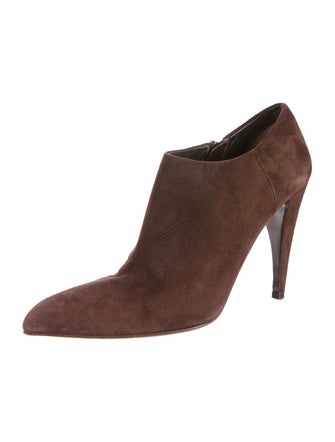 Prada Suede Pointed-Toe Booties