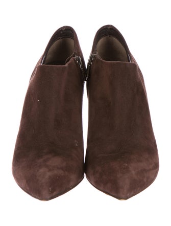 Prada Suede Pointed-Toe Booties