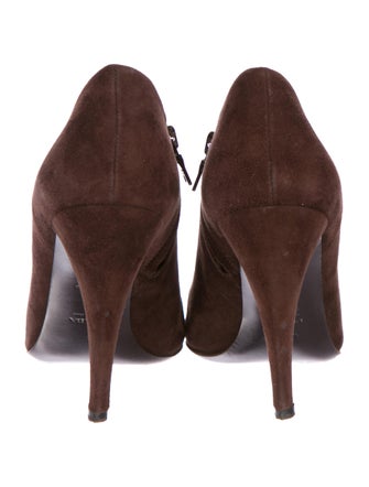 Prada Suede Pointed-Toe Booties