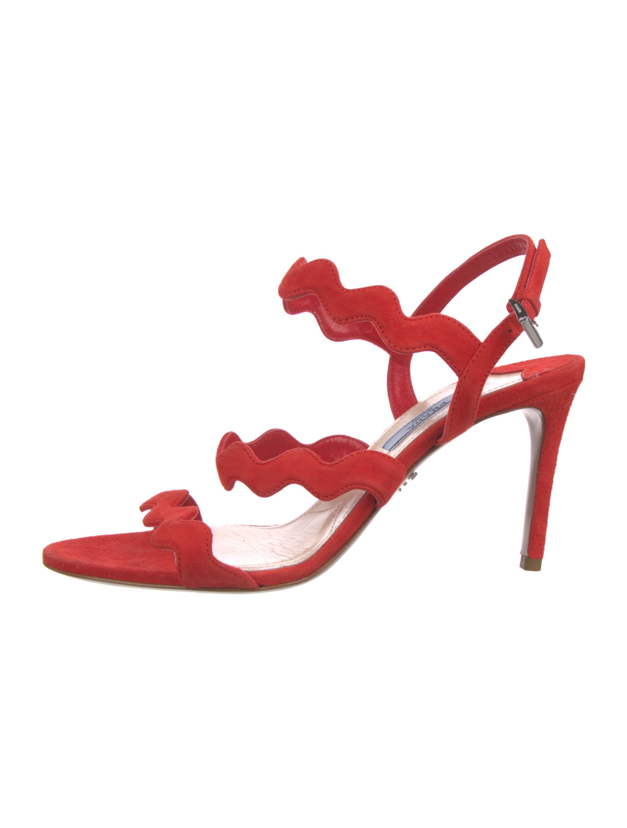Prada Buckle Slide Sandals Red Sandals, Shoes PRA83447 The RealReal