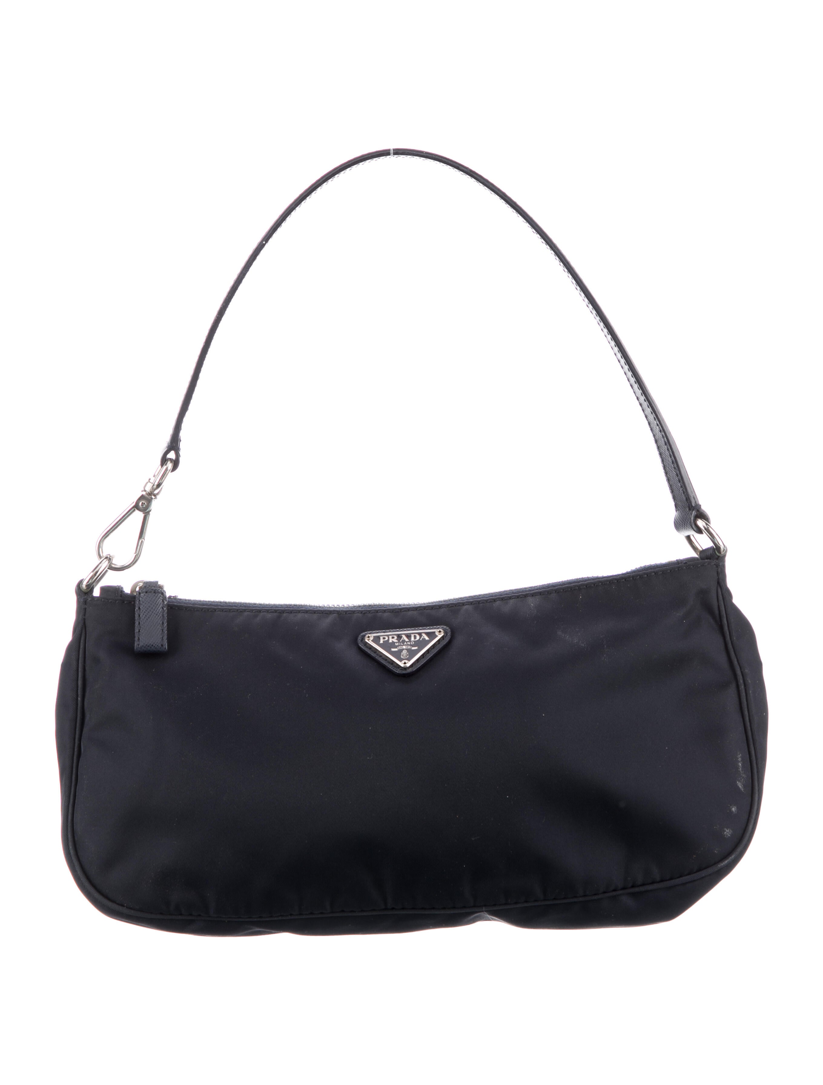 Prada Tessuto Shoulder Bag Black Shoulder Bags, Handbags PRA254449