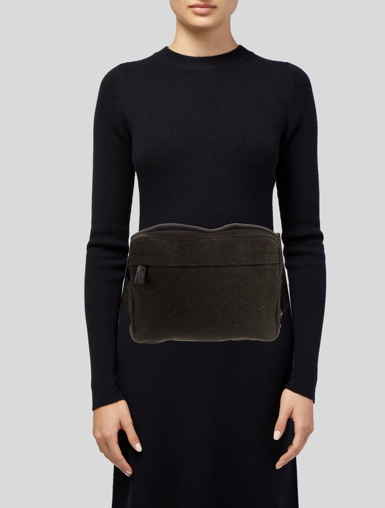 Prada Wool Felt Waist Bag - Green Waist Bags, Handbags
