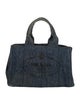Prada Denim Canapa Logo Tote
