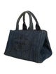 Prada Denim Canapa Logo Tote