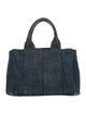 Prada Denim Canapa Logo Tote