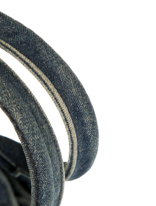 Prada Denim Canapa Logo Tote