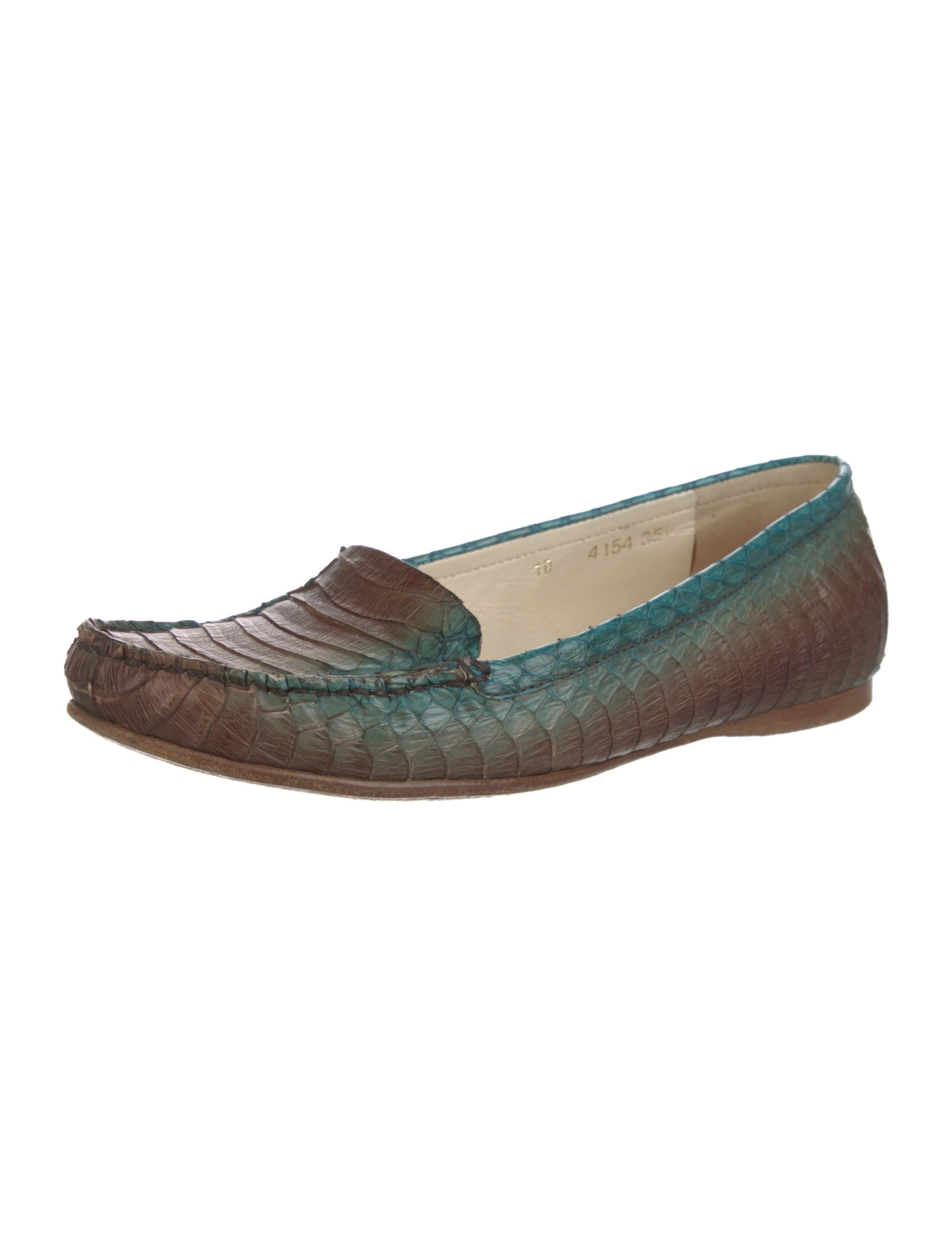 PRADA python driving shoes loafers Prada Authentic Yellow Python