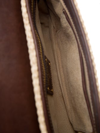 Prada Pitone Trim Woven Handle Bag