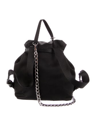 Prada Tessuto Mini Chain Backpack