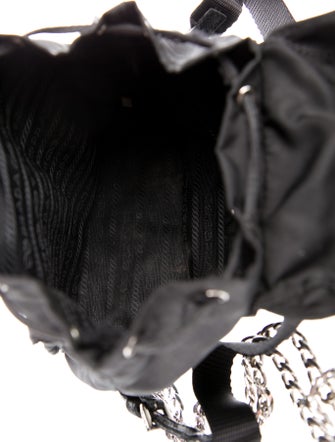Prada Tessuto Mini Chain Backpack