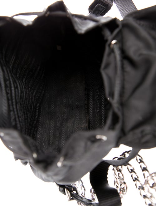 Prada Tessuto Mini Chain Backpack