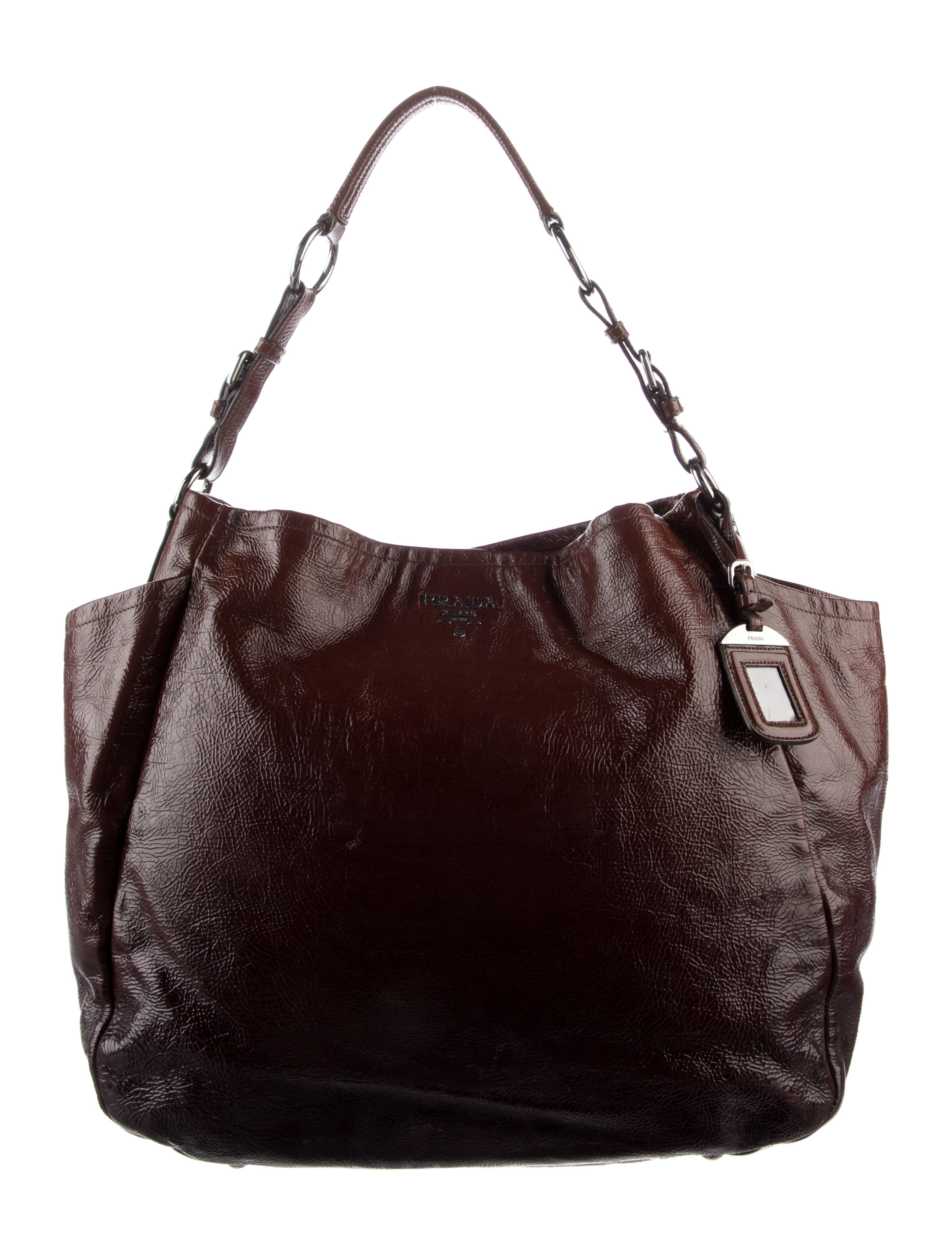 Prada Vernice Sfumata Hobo Brown Hobos, Handbags PRA849942 The