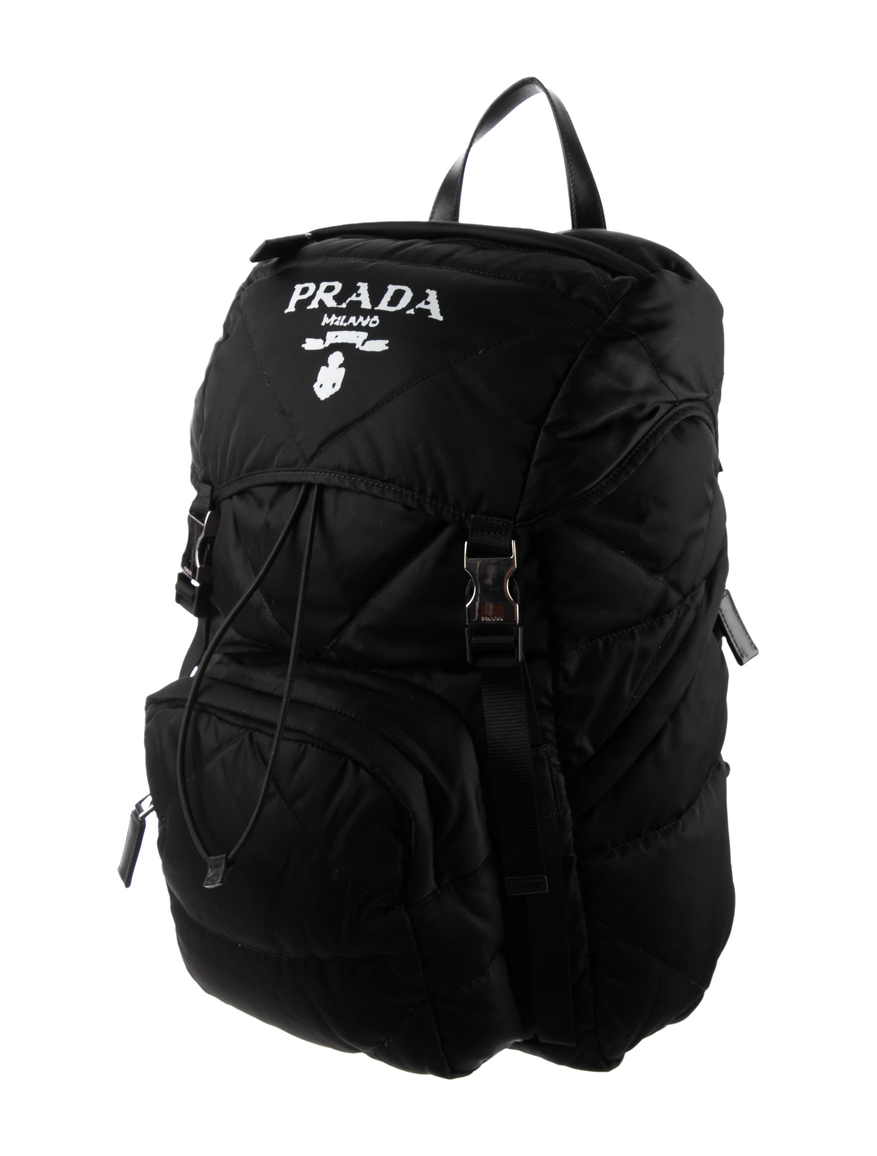 Prada ReNylon Padded Backpack Black Backpacks, Bags PRA851236