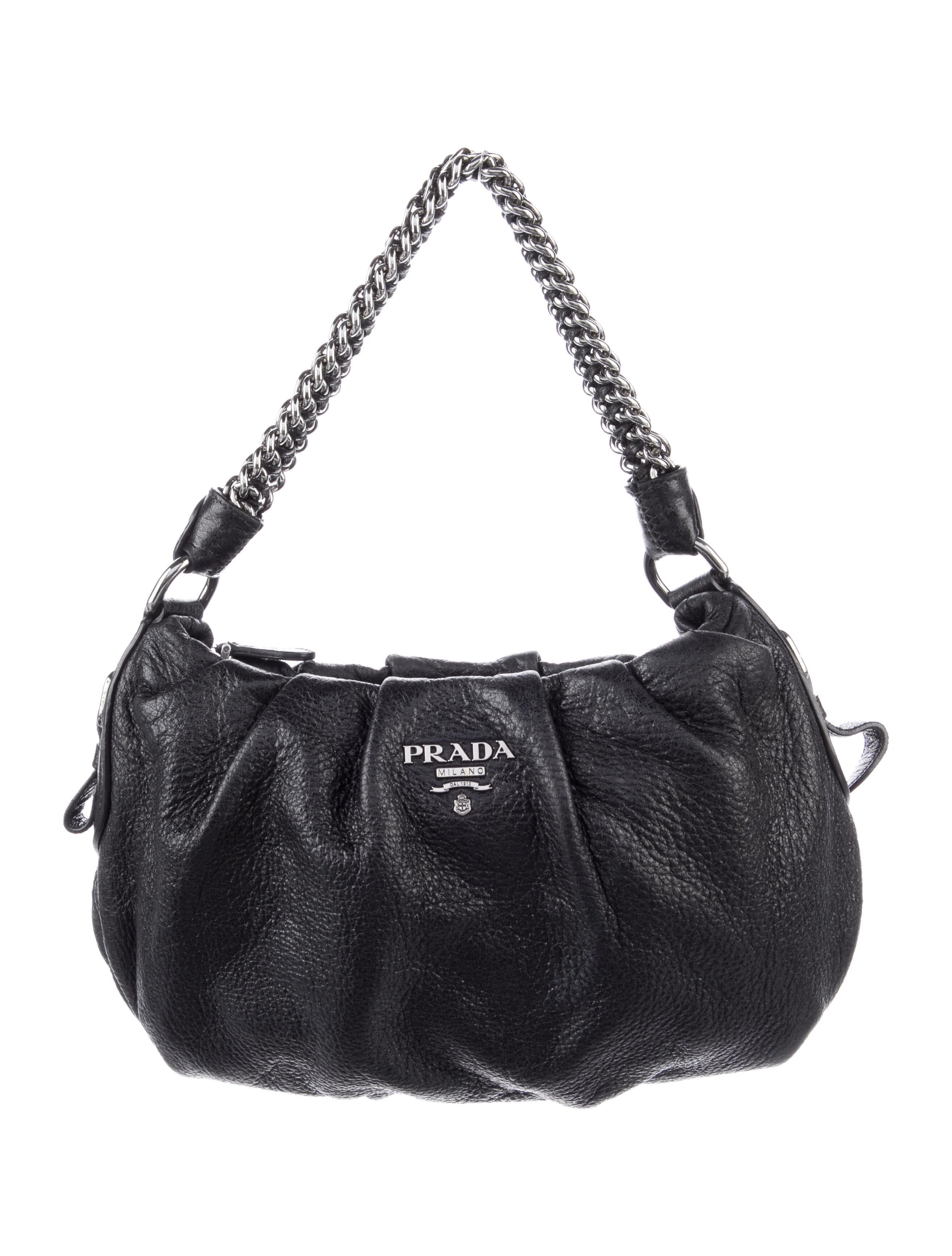 Prada Cervo Lux Chain Hobo