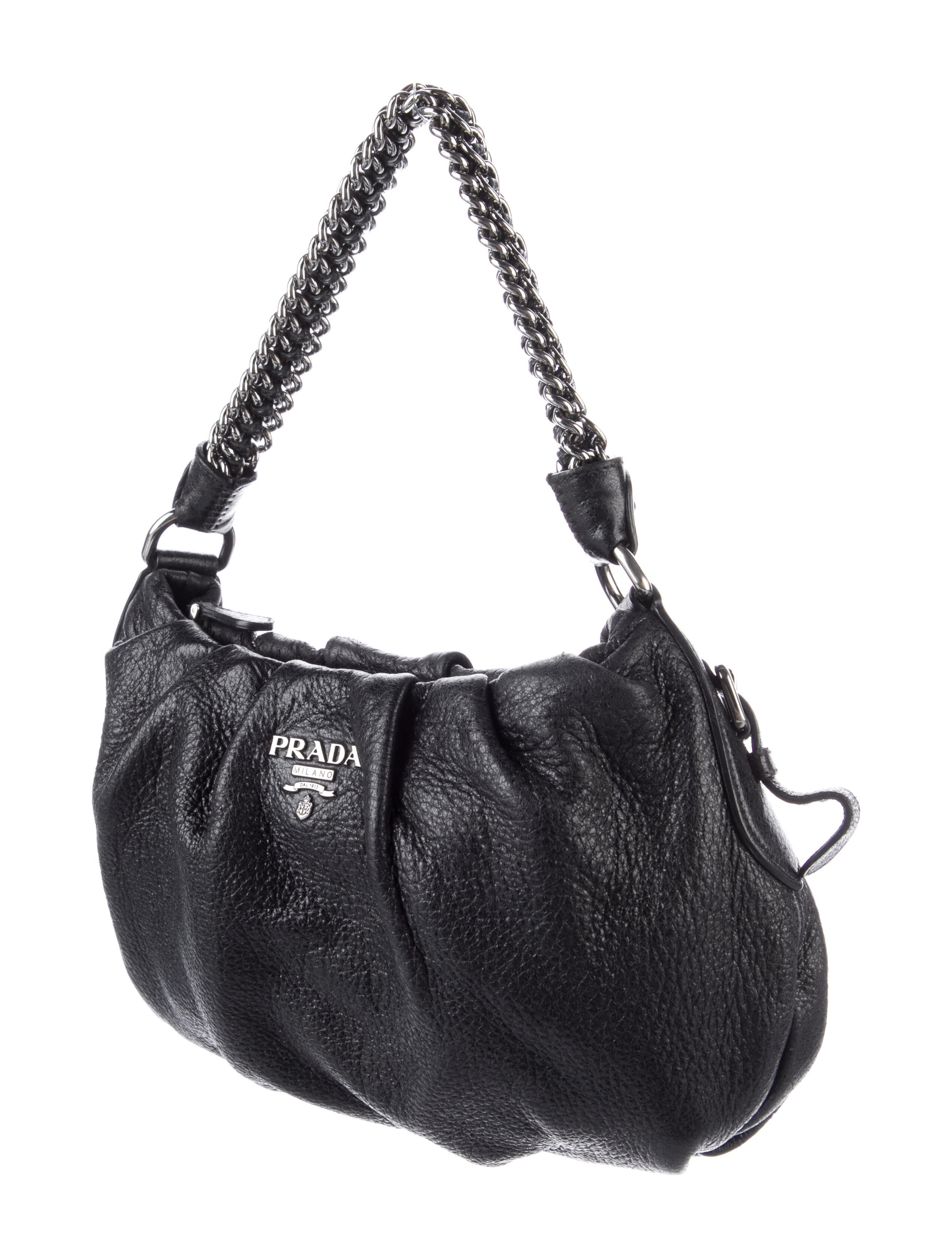 Prada Cervo Lux Chain Hobo