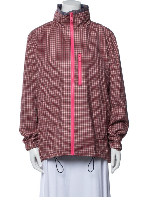 Prada Virgin Wool Plaid Print Jacket