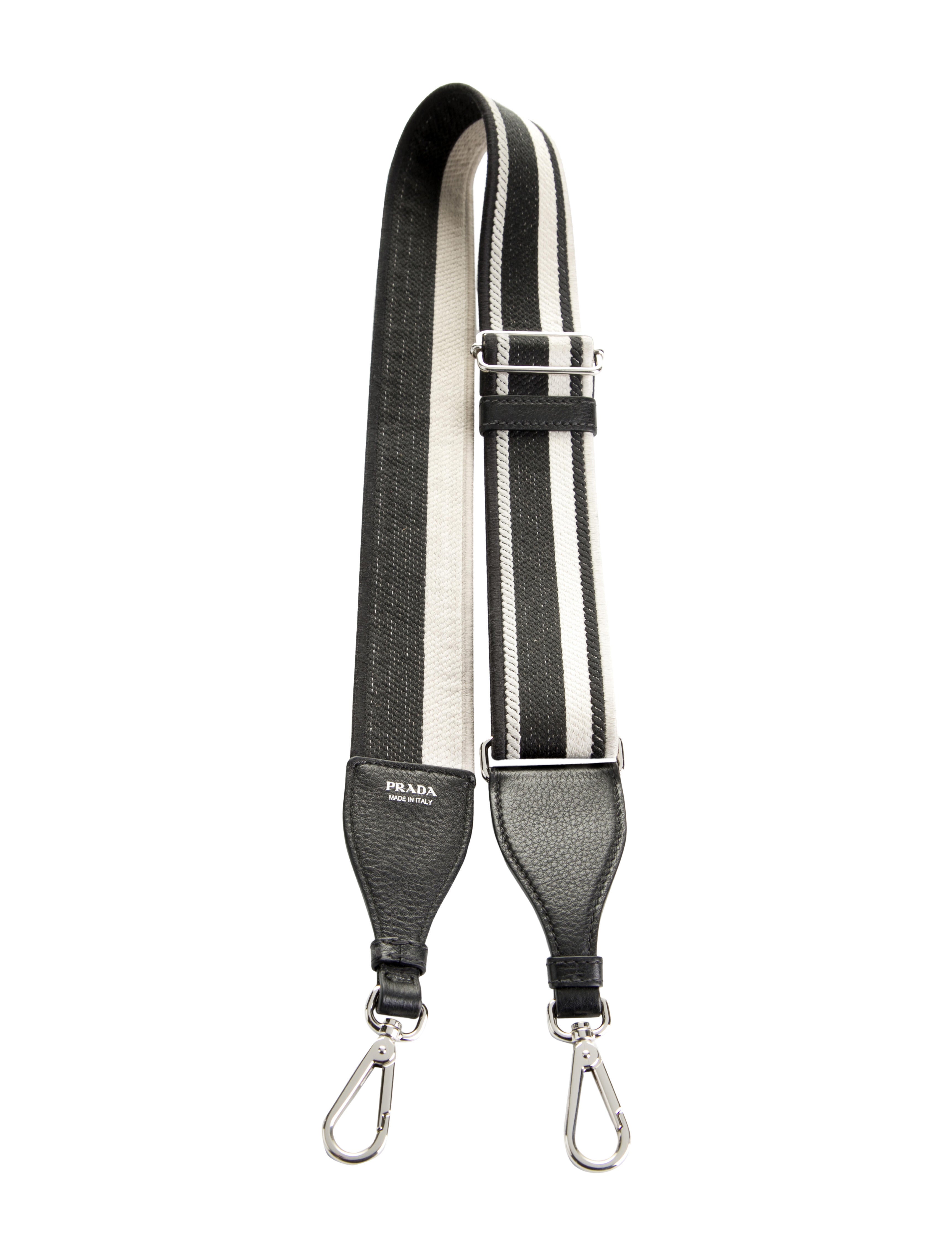Prada Canvas Bag Strap - Black Bag Accessories, Accessories