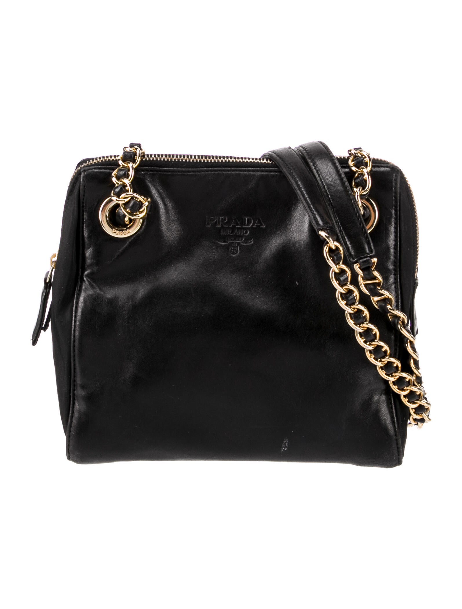 Prada Nappa & Tessuto Catena Tote Bag - Black Shoulder Bags