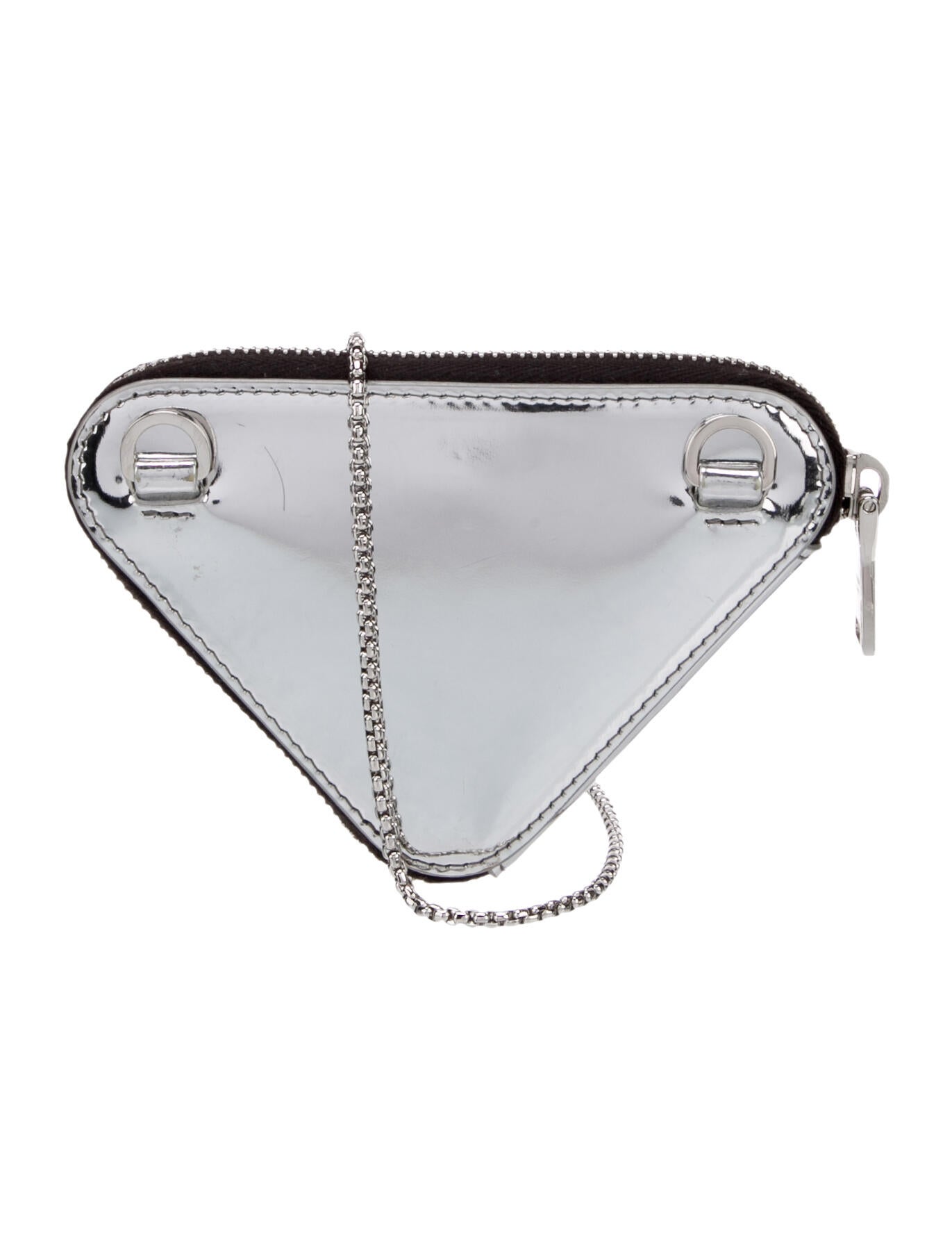 Prada Metallic Mini Pouch - Silver Mini Bags, Handbags - PRA867077