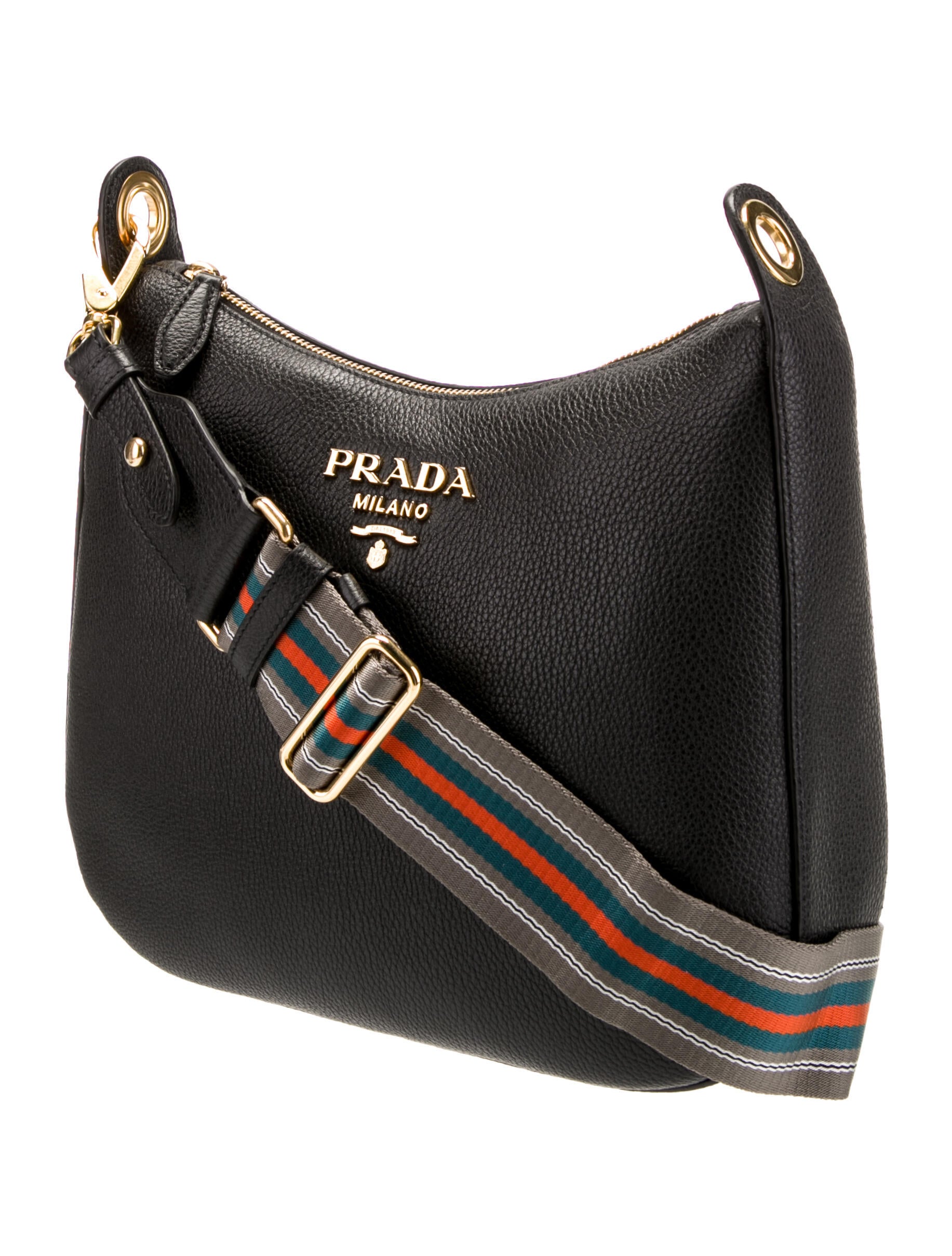 ☆超美品☆PRADA コミックプリント ボディーバッグ ウエストバッグ ブラック プラダ PRADA ボディバッグ・ウエストポーチ ReNylon+SAFFIANO ベルト