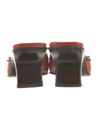 Prada Leather Lasercut Accents Mules