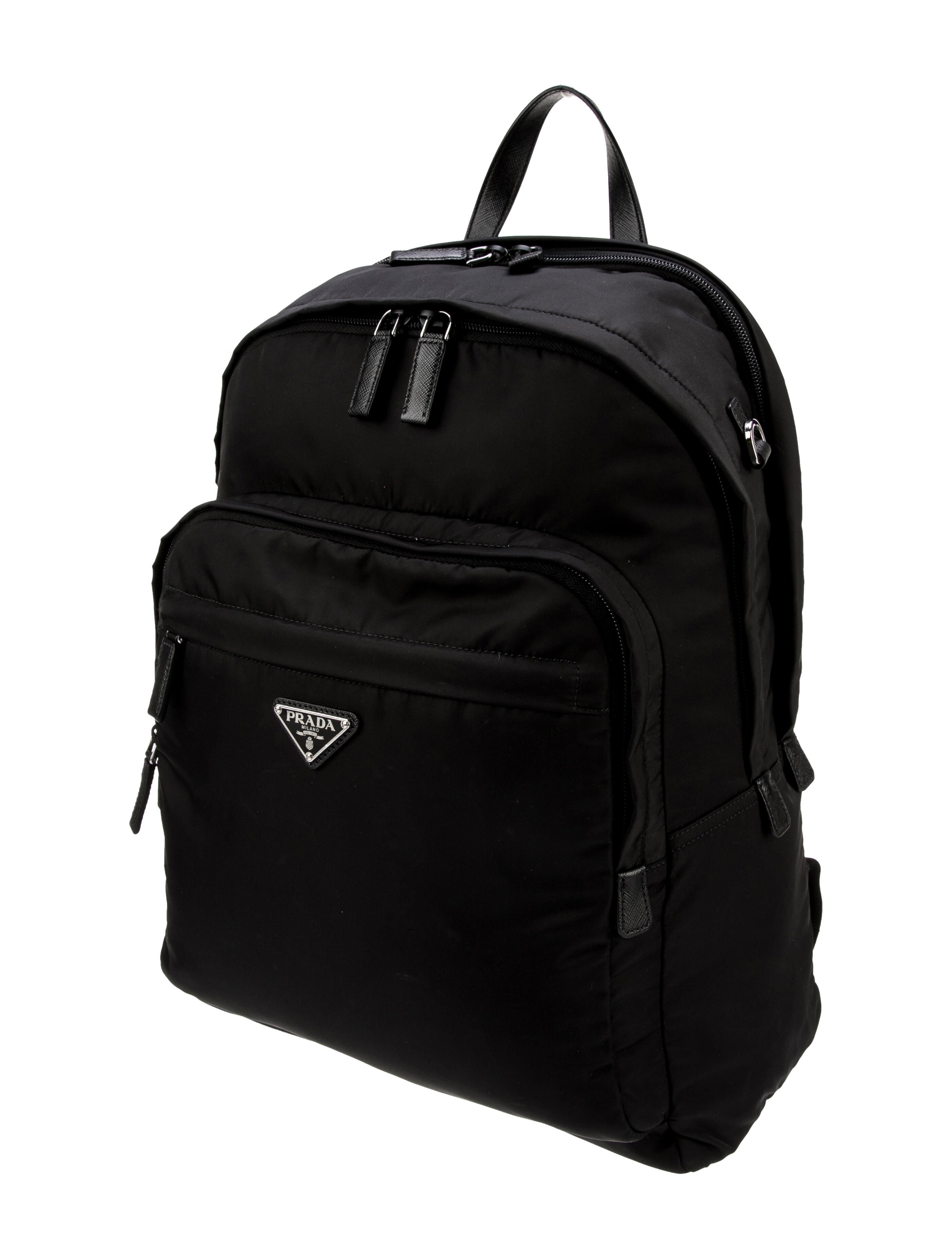 Prada ReNylon Saffiano Backpack Black Backpacks, Bags PRA885723