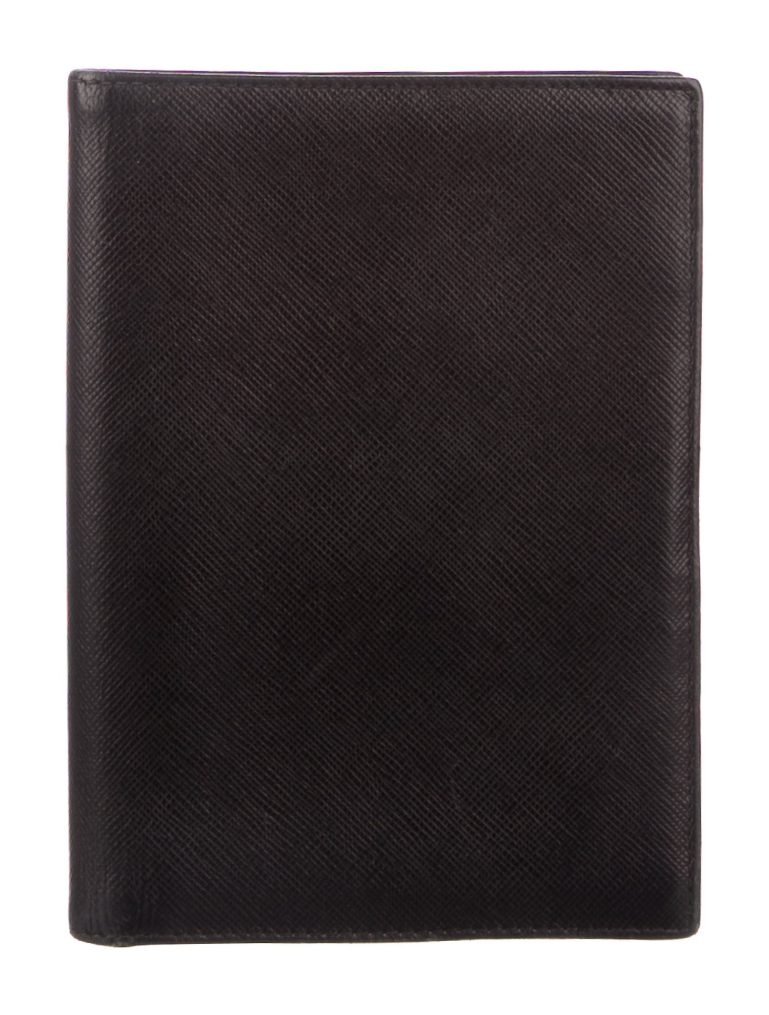 Prada Saffiano Lux Leather Card Holder Black Wallets, Accessories