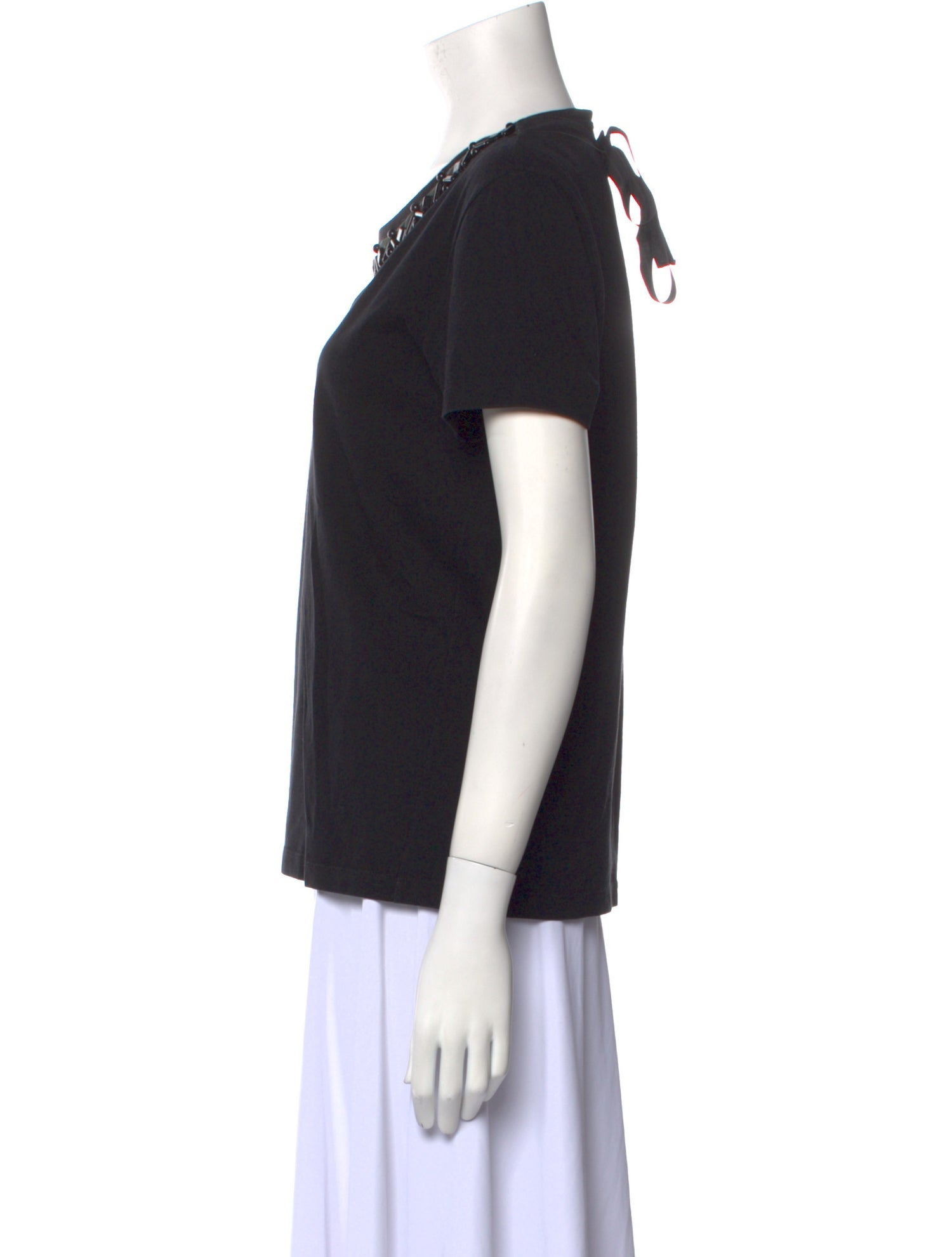 Prada Scoop Neck Short Sleeve T-Shirt