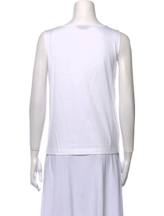 Prada Bateau Neckline Sleeveless Top